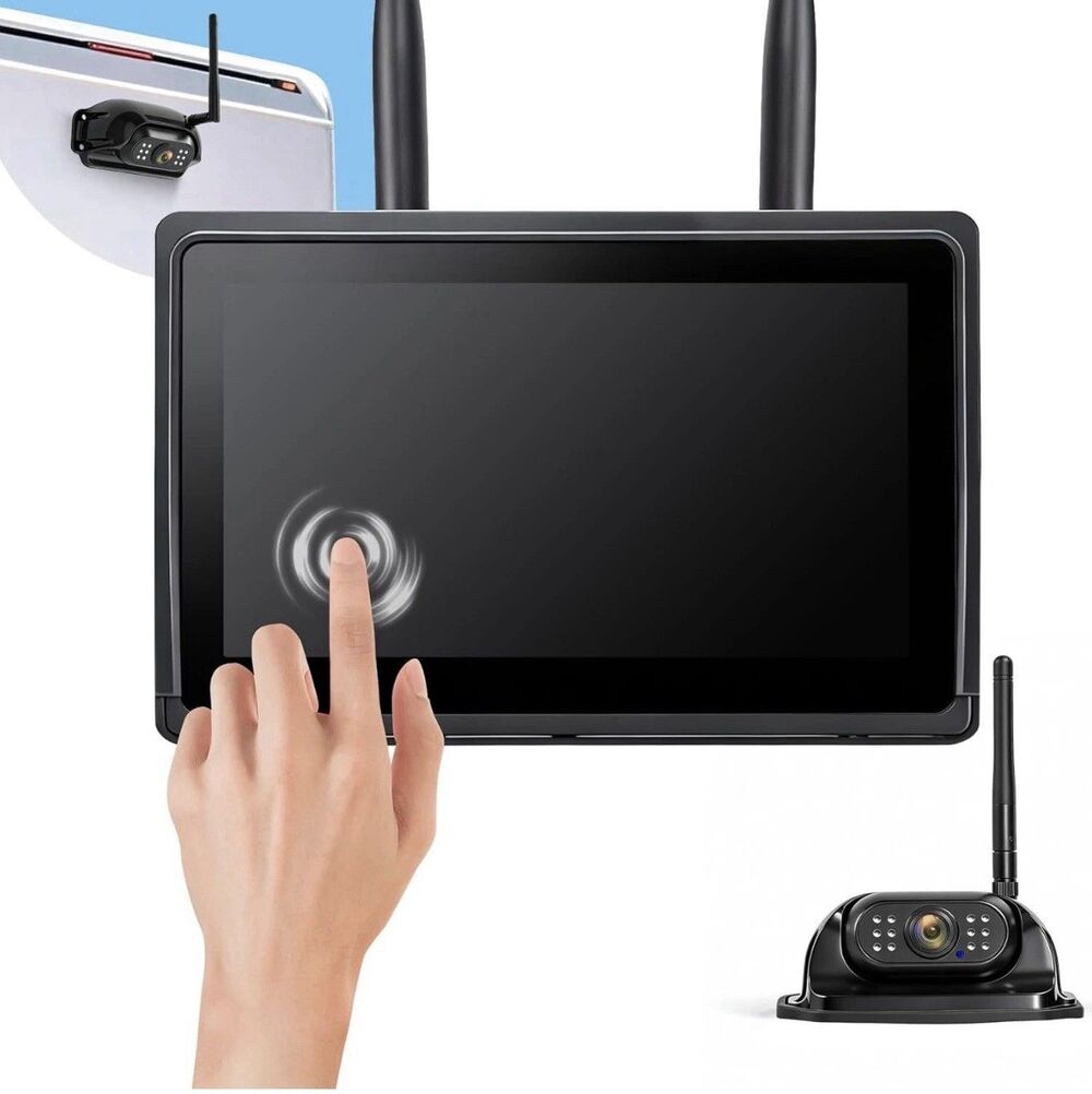 RV Backup Camera System Wireless 7" 1080P Touch Screen DVR Rear View Camera-NEW
